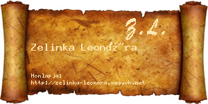 Zelinka Leonóra névjegykártya